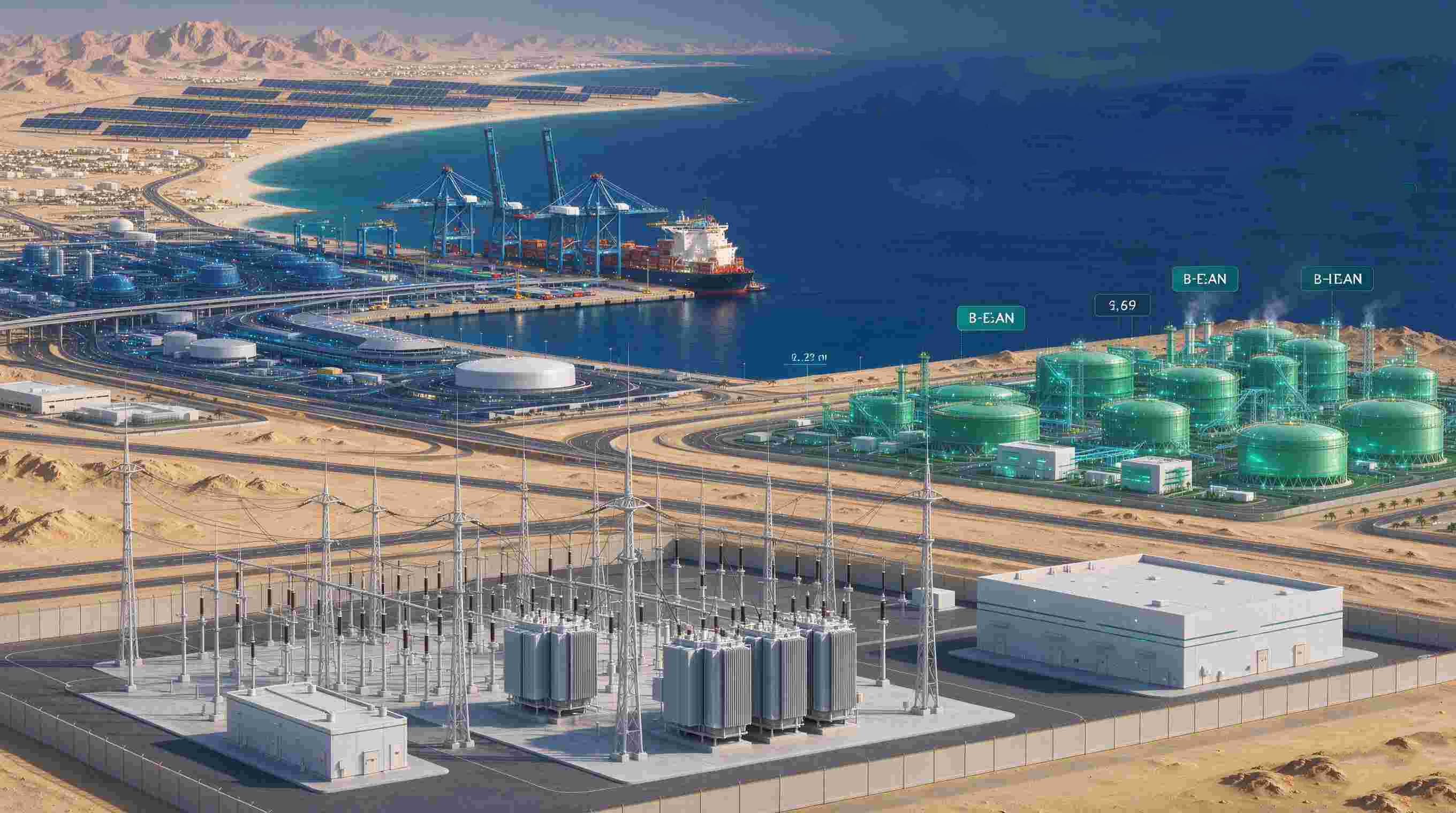 Pearl Electric Supplies Transformers for the OXAGON Industrial Hub Equipping Saudi Arabias NEOM with Green Energy Infrastructure Pearl Electric suministra transformadores para el centro industrial OXAGON que equipa NEOM de Arabia Saudita con infraestructura de energía verde