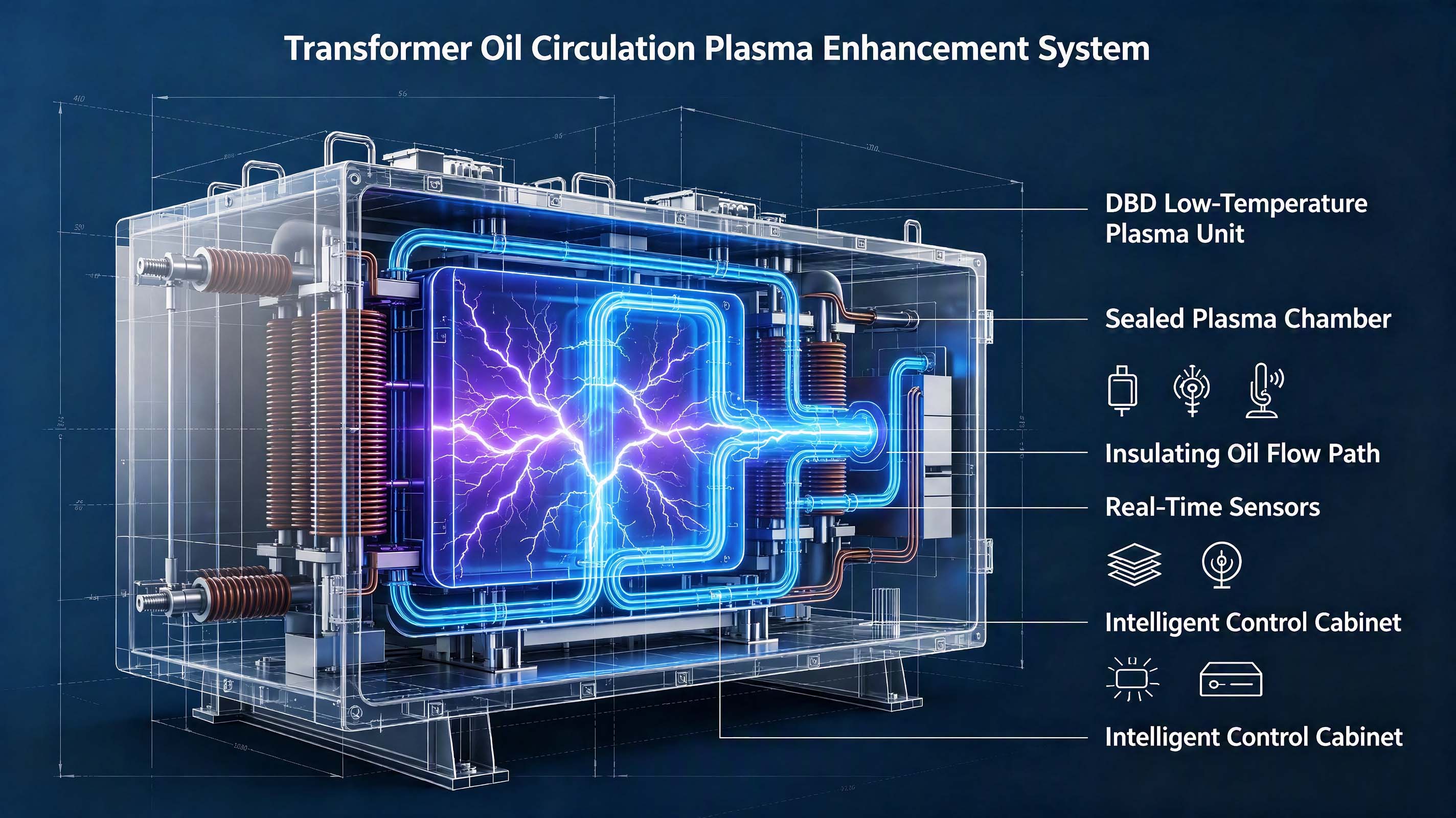 M&eacute;todo y sistema de mejora del plasma por circulaci&oacute;n de aceite de transformador