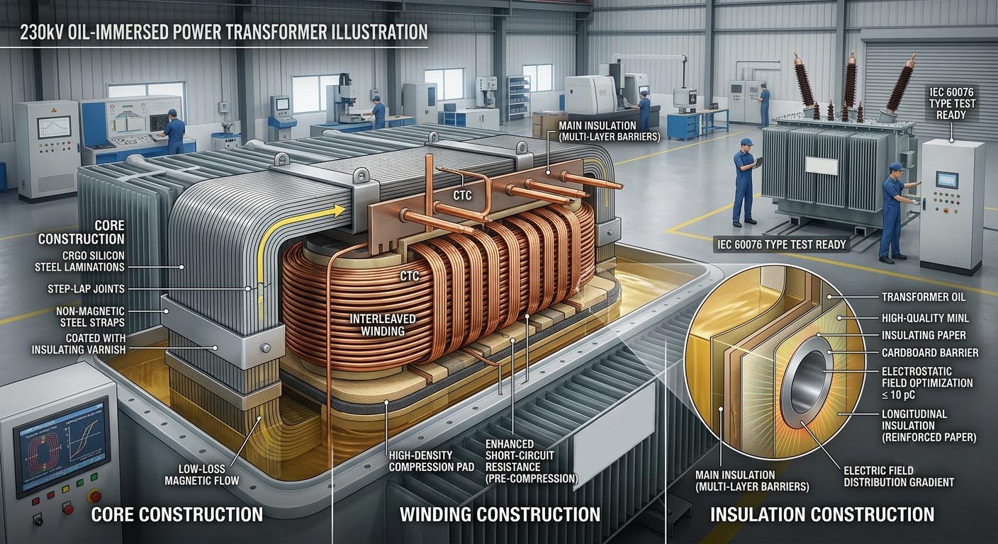 Especificaciones del transformador de potencia sumergido en aceite de 230 kV.jpg
